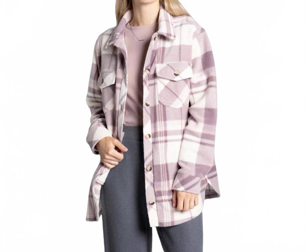 NEW THREAD & SUPPLY endless love shacket in plum pink
